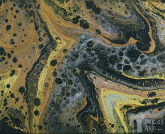 Marbled Metals - Original Painting